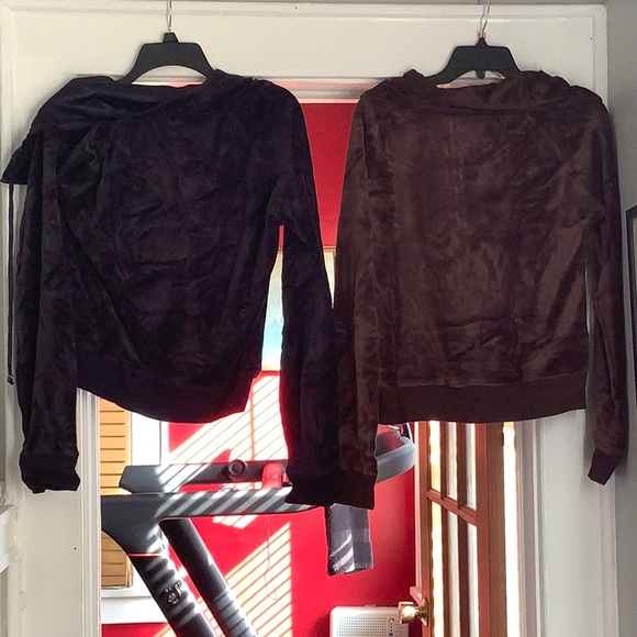 2 Victoria’s Secret Velvet Zipup No hoodie sweater - Picture 2 of 2